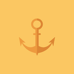 Image showing Anchor. Transportation Flat Icon