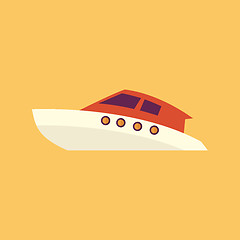 Image showing Boat. Transportation Flat Icon