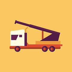 Image showing Truck. Transportation Flat Icon