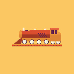 Image showing Train. Transportation Flat Icon