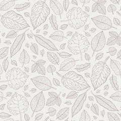 Image showing Leaves. Seamless vector background.