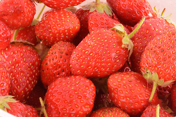 Image showing set in a box of strawberries before eating