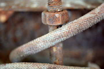 Image showing Detail of rusted chain