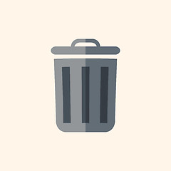 Image showing Recycle Bin Flat Icon