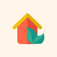 Image showing Eco-friendly House Flat Icon