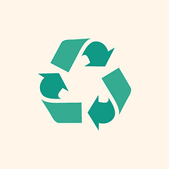 Image showing Recycle Flat Icon