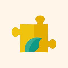 Image showing Eco Puzzle Flat Icon