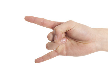 Image showing hand showing devil horns