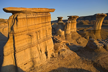 Image showing hoodoos in the badlands area