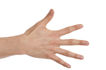 Image showing reaching out