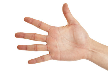 Image showing five finger sign