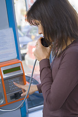 Image showing Public phone call