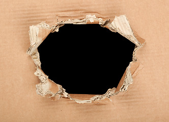 Image showing Hole in cardboard