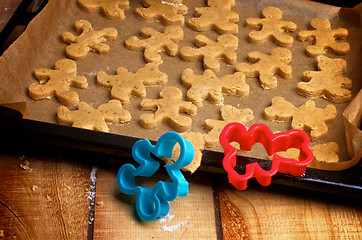 Image showing Preparation Gingerbread Men