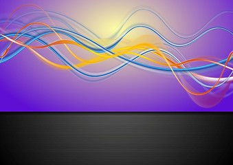 Image showing Colorful waves abstract background