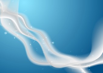 Image showing Abstract shiny pearl color waves