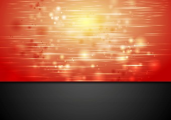 Image showing Red shiny sparks vector background