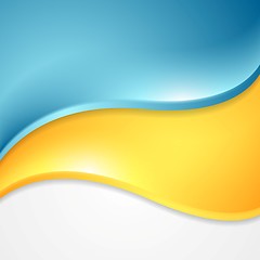 Image showing Bright wavy abstract background