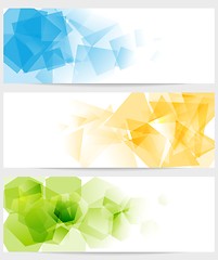 Image showing Abstract tech colorful banners