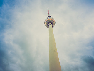 Image showing Retro look TV Tower Berlin