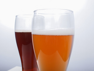 Image showing Two glasses of German beer