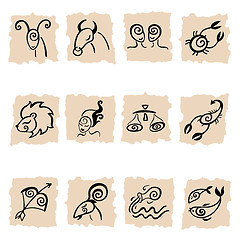 Image showing Horoscope. Zodiac  set.