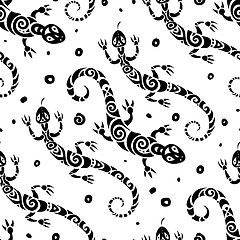 Image showing Lizards. Seamless pattern.