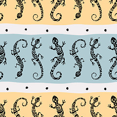 Image showing Lizards. Seamless pattern.