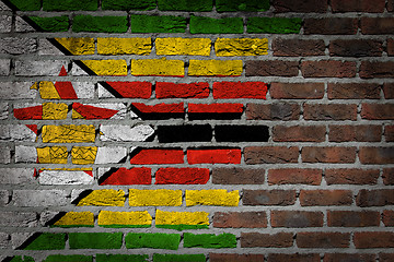 Image showing Dark brick wall - Zimbabwe