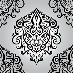 Image showing Lion head. Seamless pattern.