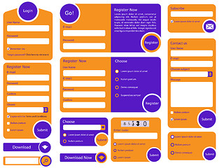 Image showing Trendy flat web form design  