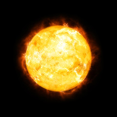 Image showing detailed sun in space