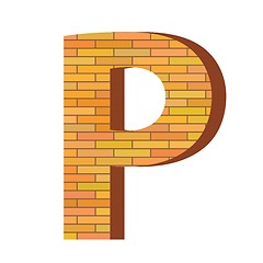 Image showing brick letter P