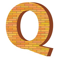 Image showing brick letter Q