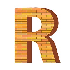 Image showing brick letter R