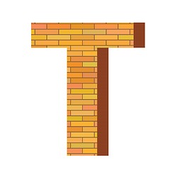 Image showing brick letter T