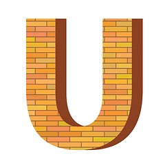 Image showing brick letter U