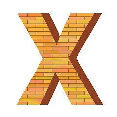 Image showing brick letter X