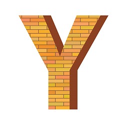 Image showing brick letter Y