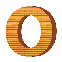 Image showing brick letter O