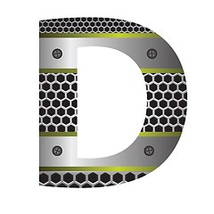 Image showing perforated metal letter D