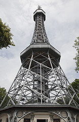 Image showing Petrin lookout tower in Prague