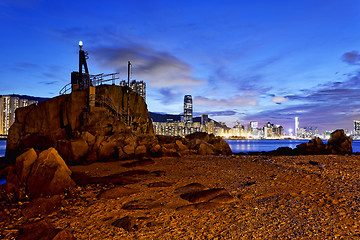 Image showing Hong Kong Lei Yue Mun sunset