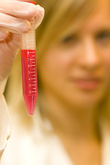 Image showing young scientist at laboratory