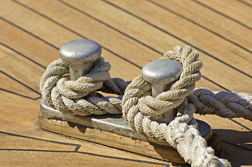 Image showing Mooring rope