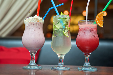 Image showing three healthy nonalcoholic cocktails