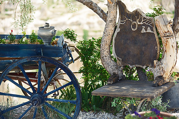 Image showing Old wooden wagon