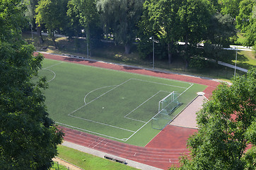 Image showing football stadium in the park