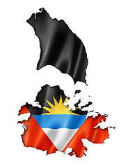 Image showing Antigua and Barbuda flag map