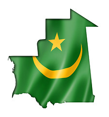 Image showing Mauritania flag map